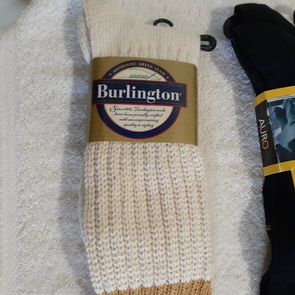Men’s cotton socks: 4 pair - , Burlington, Auro Gold toe - Picture 2 of 5